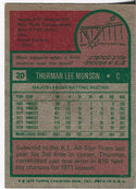 Thurman Munson 1975 Topps Card