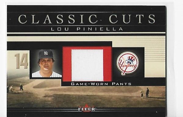 Lou Piniella 2002 Fleer #LP-P Game Worn Pants Card