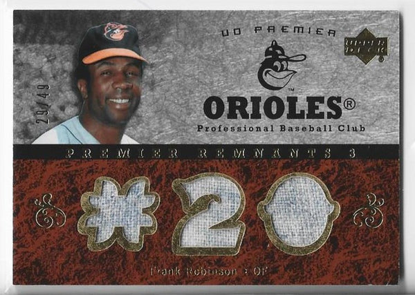 Frank Robinson 2007 Upper Deck Premier Baseball #PR3-FR (29/49) Game-Used Baseball Card