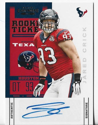 Jared Crick 2012 Panini Contenders #145 Rookie Ticket Card