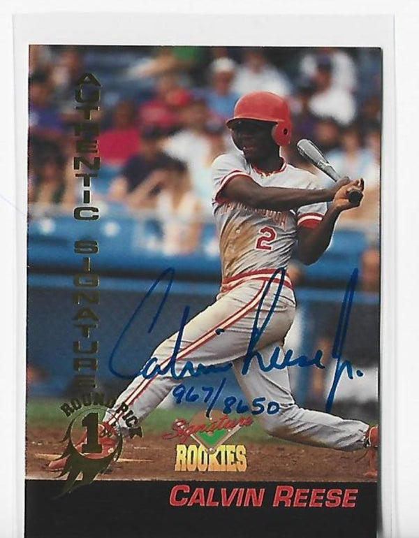 Calvin Reese 1994 Signature Rookies #44 (967/8650) Autograph Card