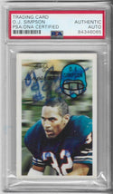 OJ Simpson 1970 3D Superstars Autographed Rookie Card (PSA Authentic Auto)