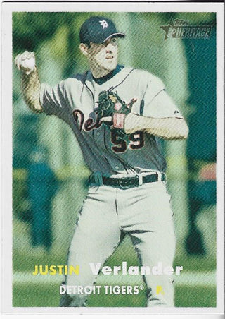 Justin Verlander Detroit Tigers Topps Signed Autographed Card 