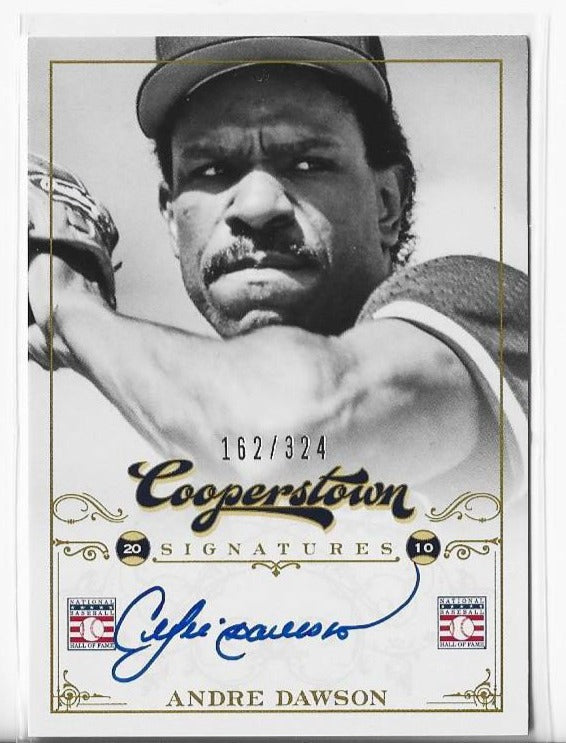 Andre Dawson Panini 2012 Cooperstown #HOF-AD (162/324) Autograph Card