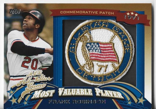 Frank Robinson 2013 All-Star Game Most Valuable Player #ASMVP-6 MVP Commemorative Patch Card