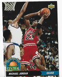 Michael Jordan 1992-1993 Upper Deck #43 Central All-Division Team Card