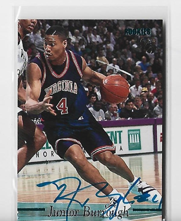 Junior Burrough 1995 Classic (236/3220) Autograph Basketball Rookie Card