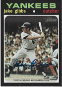 Jake Gibbs Topps 2020 Reprint Autographed Card