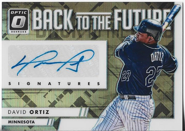David Ortiz 2016 Panini Donruss Optic Back To The Future Autographed Card #BTFDO