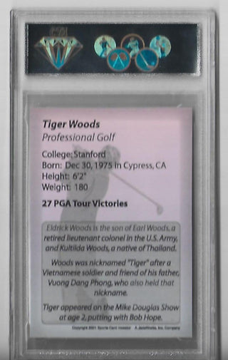 Tiger Woods 2001 Sports Card Investor PGA Champ (CTA 8 Near-Mint-Mint) Card