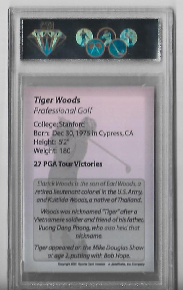 Tiger Woods 2001 Sports Card Investor PGA Champ (CTA 8 Near-Mint-Mint) Card