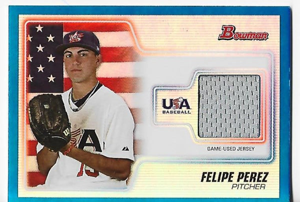 Felipe Perez 2010 Bowman #USAR-16 (118/199) Game-Worn Jersey Relic Card