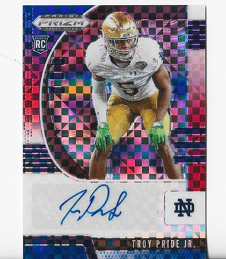 Troy Pride Jr. 2020 Panini Prizm #224 (34/99) Autograph Rookie Card
