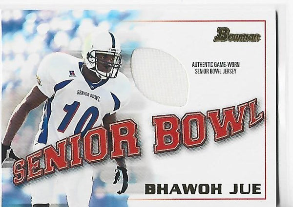 Bhawoh Jue 2001 Bowman Game-Worn Jersey Card