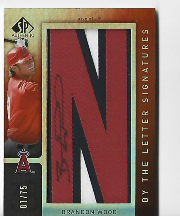 Brandon Wood 2007 Upper Deck SP #BL-54 (07/75) Autograph Patch Card