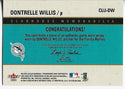Dontrelle Willis 2004 Fleer Game Worn Jersey Card