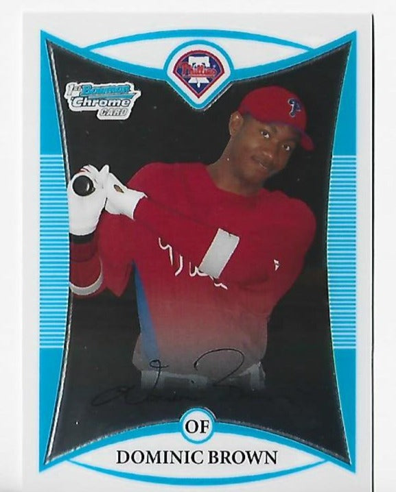 Dominic Brown 2008 Topps #BCP199 Bowman Chrome Rookie Card