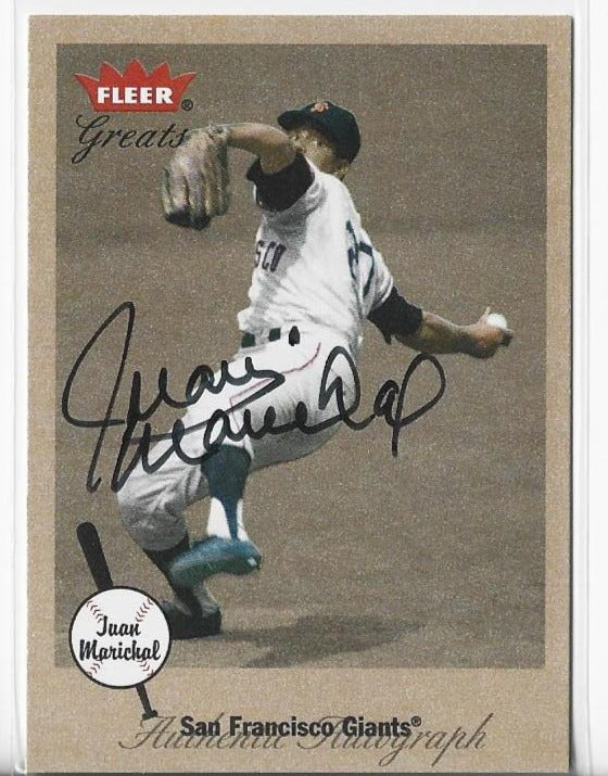 Juan Marichal 2002 Fleer Greats Autograph Card