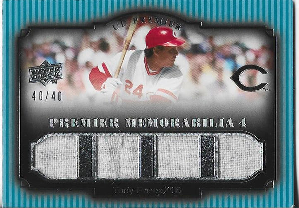 Tony Perez 2008 Upper Deck Game Used Jersey Card 40/40 #PM4-TP