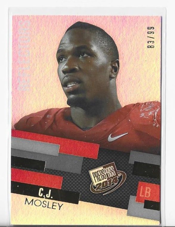 C.J. Mosley 2014 Press Pass #36 (83/99) Reflectors Card
