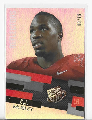 C.J. Mosley 2014 Press Pass #36 (83/99) Reflectors Card