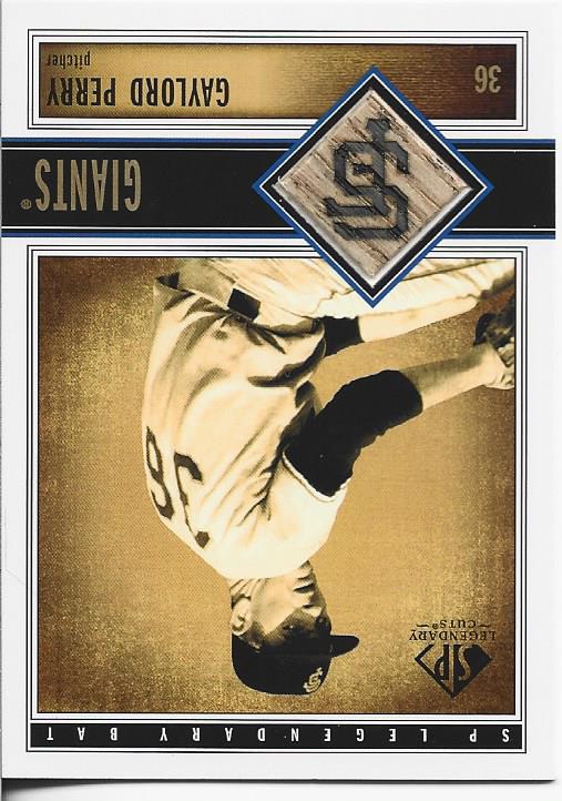 Gaylord Perry 2002 Upper Deck Game Used Bat Card