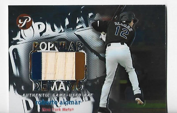 Robert Alomar 2002 Topps Public Demand #PD-RA Game-Used Bat Card