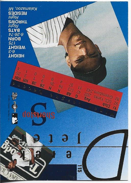 Derek Jeter 1993 Classic Games Card #115