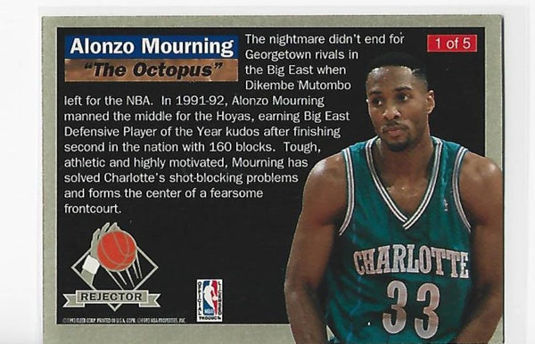 Alonzo Mourning 1992-1993 Fleer Ultra Rejector Rookie Hof Card