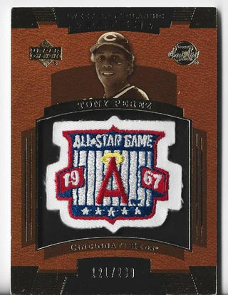 Tony Perez 2004 Sweet Spot Classic Patch #SSP-TP (121/230) Commemorative Logo Patch Card