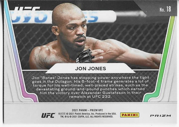 Jon Jones 2021 Green Prizm Knockout Artists Card