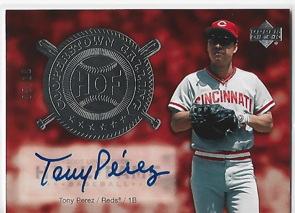 Tony Perez 2005 Upper Deck #CO-TP1 (05/10) Autograph Hof Card