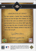 Gaylord Perry 2002 Upper Deck Game Used Bat Card