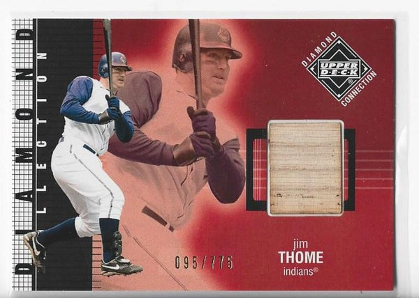 Jim Thome 2002 Upper Deck Diamond Connection #395 Game-Used Bat Card