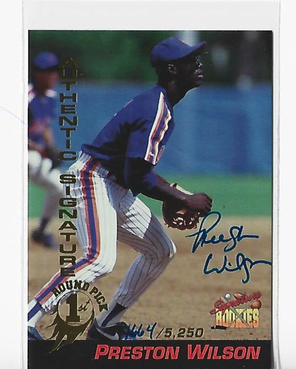 Preston Wilson 1994 Signature Rookies #A3 Autograph Card