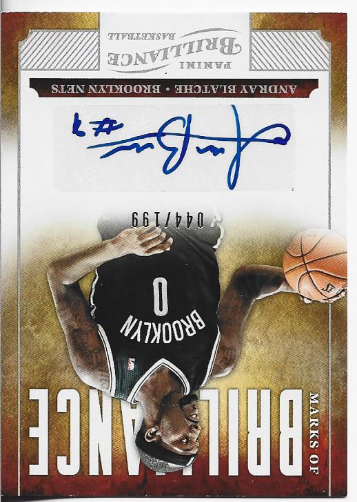 Andray Blatche 2012 Panini Brilliance Autographed Card 44/199 #94