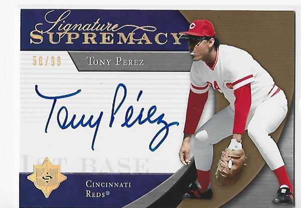 Tony Perez 2005 Upper Deck #SS-TP (56/99) Autograph Hof Card