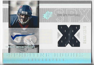 Vernand Morency 2005 Upper Deck SPX Autograph Event-Worn Jersey Card