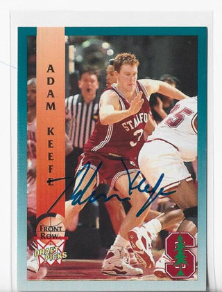 Adam Keefe 1992 Front Row #36 Autograph Draft Picks Card