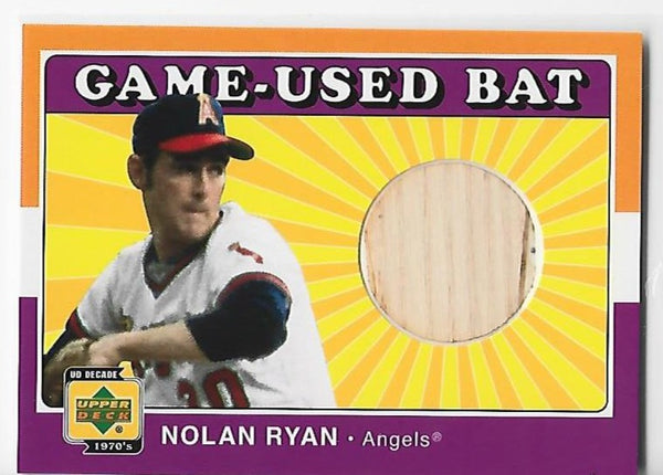 Nolan Ryan 2001 Upper Deck #B-NR Game Used Bat