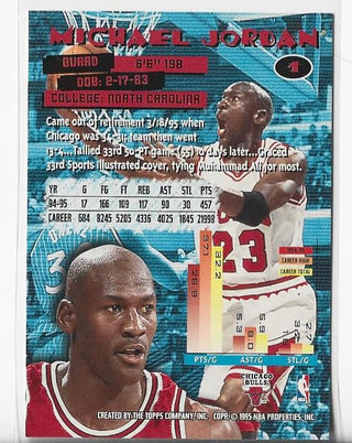 Michael Jordan 1995 Topps #1 Stadium Club Card
