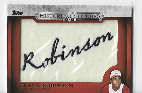 Frank Robinson 2012 Topps Historical Stitches #HS-FR Stitches Patch Card