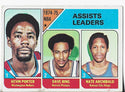 Kevin Porter, Dave Bing, and Nate Archibald 1975 Topps NBA Assists Leaders Card #5