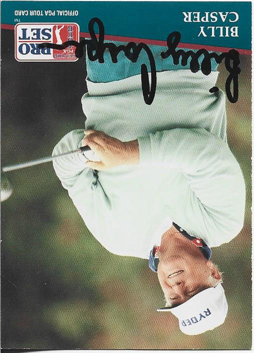 Billy Casper 1990 PGA Tour Autographed Card (JSA)