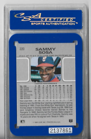 Sammy Sosa 1990 Fleer Rookie Card (PSA)