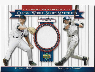 Al Leiter and Derek Jeter 2002 Upper Deck Game Used Jersey Card