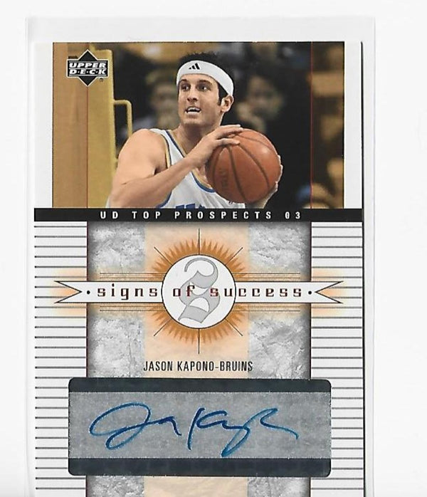 Jason Kapono 2003 Upper Deck Top Prospects #SS-JK Autograph Card