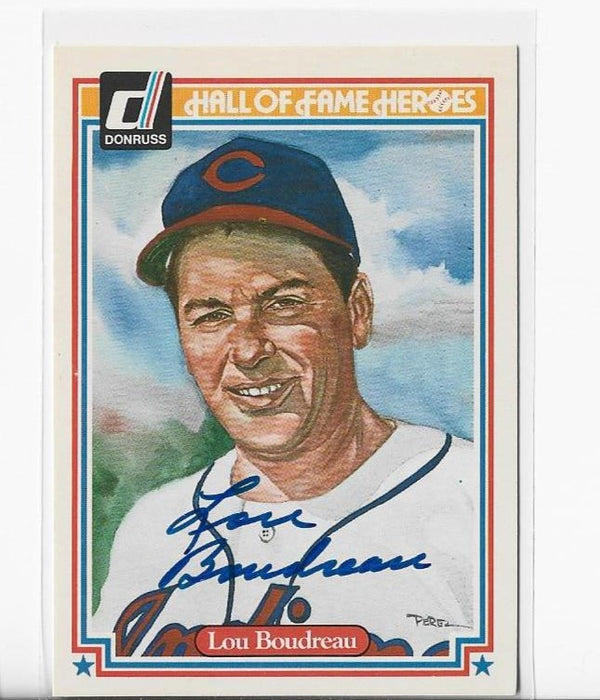 Lou Boudreau 1983 Donruss #12 Autograph Card