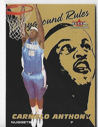 Carmelo Anthony 2003 Fleer Traditions Playground Rules Unsigned Rookie Card