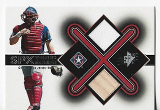 Ivan Rodriguez 2001 Upper Deck SPX Winning Materials #IR2 Game-Used Jersey/Bat Card